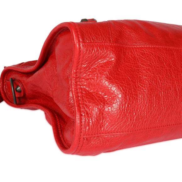 Balenciaga Red Lipstick Lambskin Classic City Bag - Picture 6 of 9